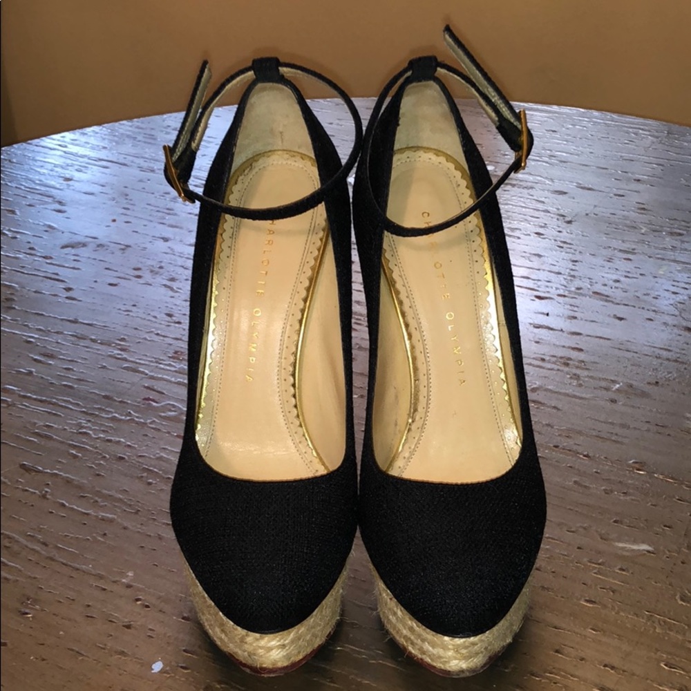 Charlotte Olympia Canvass Dolly Pumps